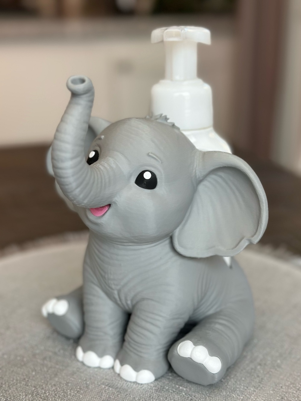 Gray Elephant Foaming Soap Holder for Bath & Body Works Bottles